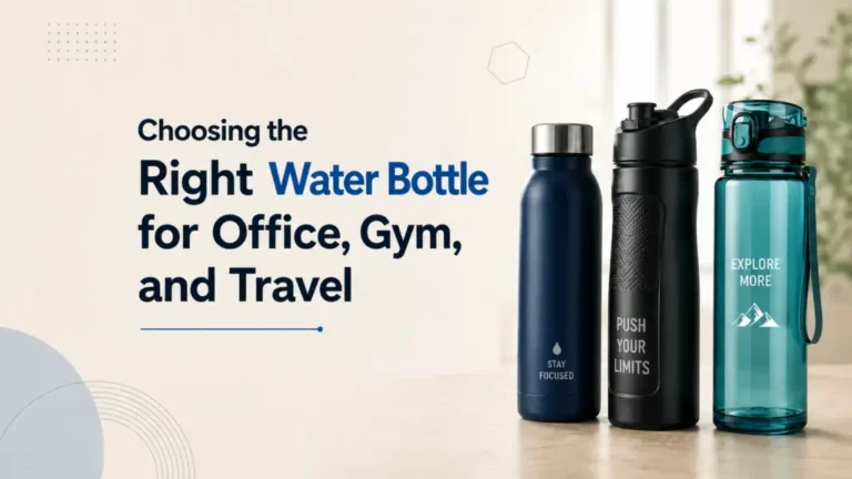 Choosing the right water bottle for office, gym, and travel