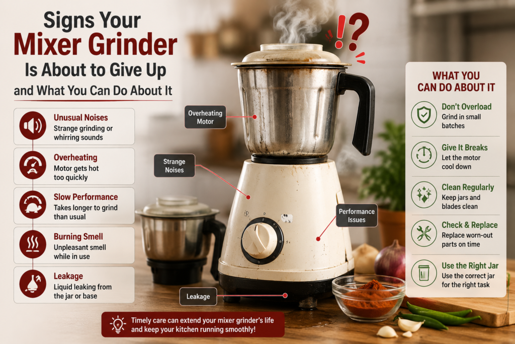 Signs Your Mixer Grinder Is About to Give Up and What You Can Do About It 