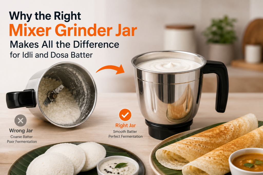 Why the Right Mixer Grinder Jar Makes All the Difference for Idli and Dosa Batter