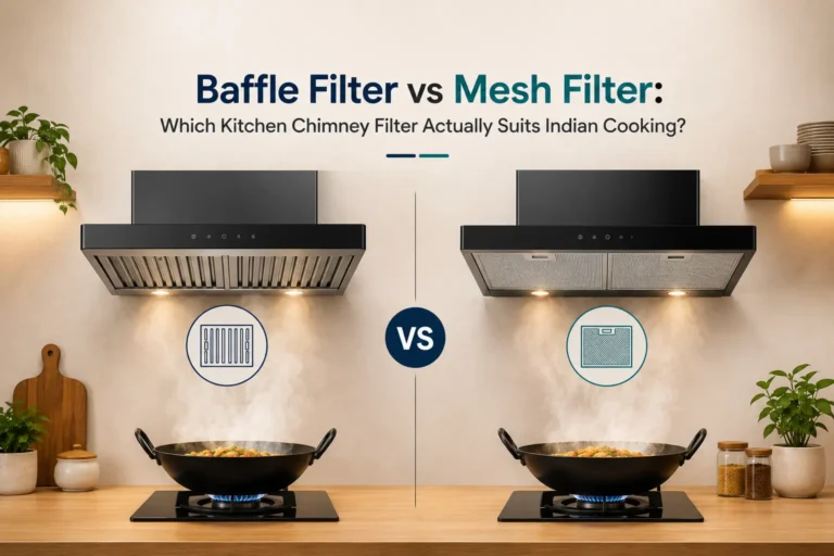 Baffle filter vs mesh filter kitchen chimney comparison