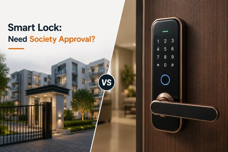 smart lock installation in an apartment