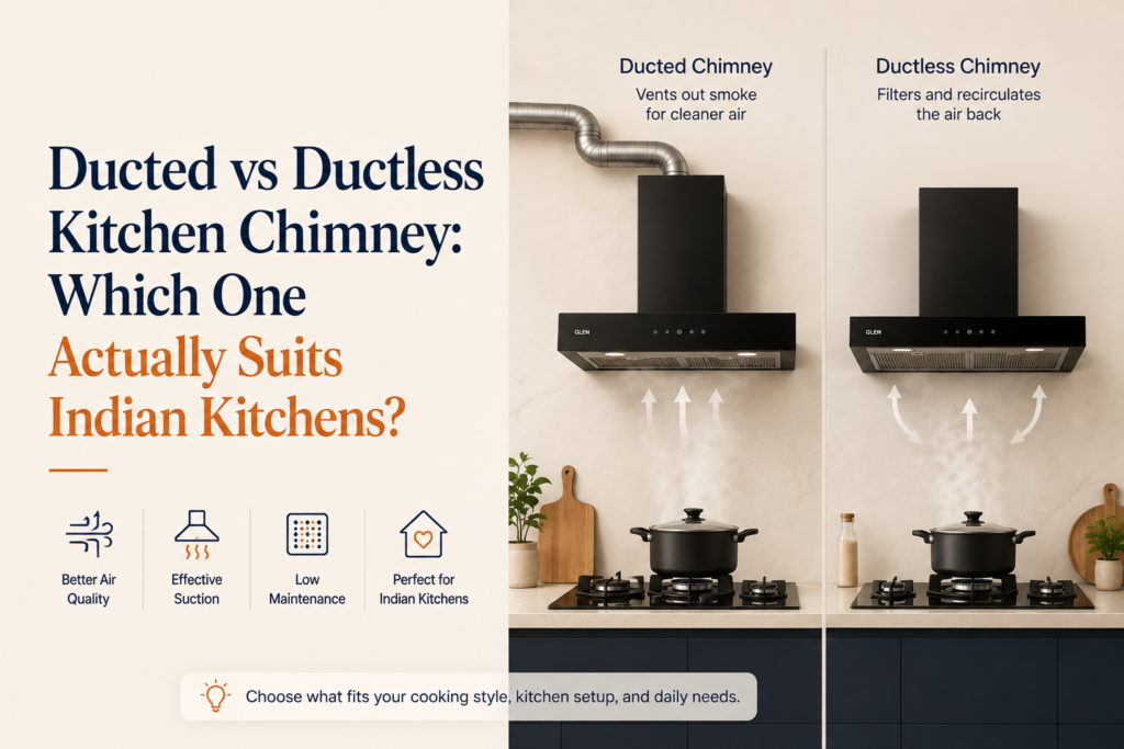 Ducted vs Ductless Kitchen Chimney: Which One Actually Suits Indian Kitchens? 