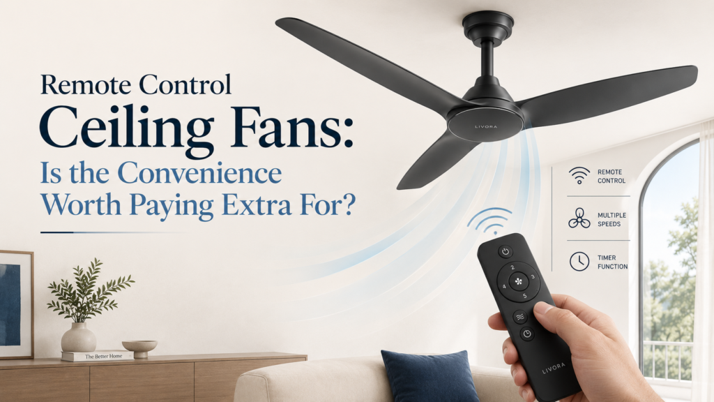 Remote Control Ceiling Fans: Is the Convenience Worth Paying Extra For? 