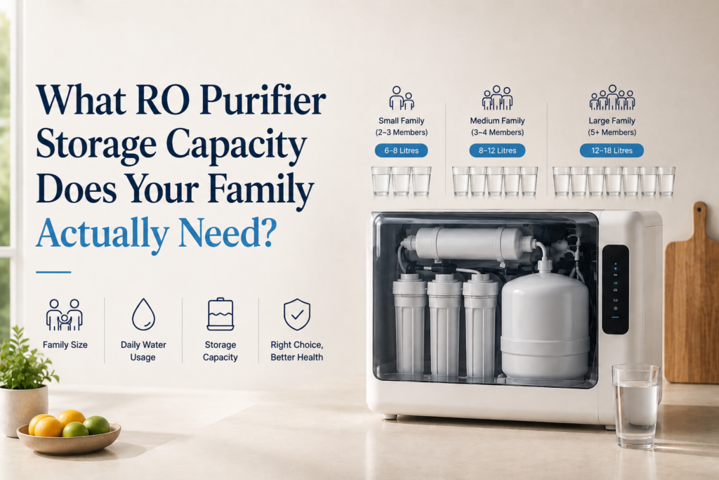 What RO Purifier Storage Capacity Does Your Family Actually Need? 