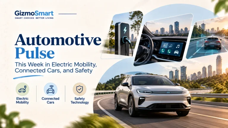 Automotive Pulse news banner featuring electric mobility, connected cars, EV technology, and vehicle safety innovations.