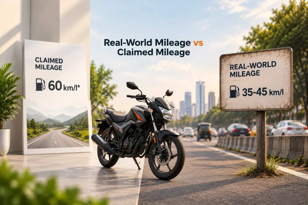 Real-World Mileage vs Claimed Mileage: Why Your Bike Never Matches the Brochure Number 