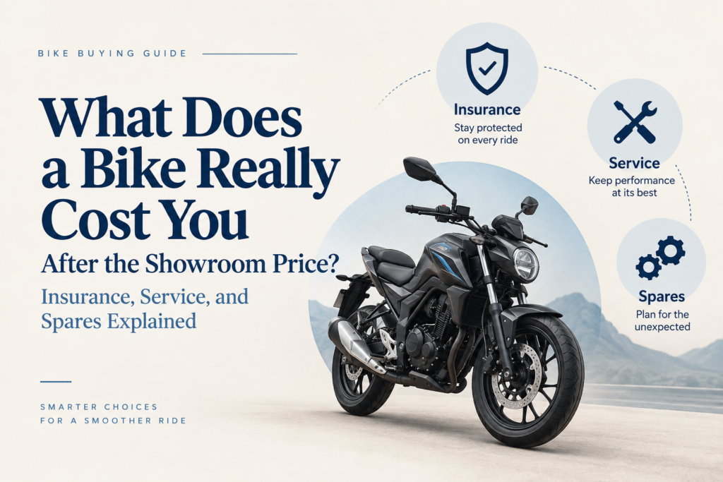 What Does a Bike Really Cost You After the Showroom Price? Insurance, Service, and Spares Explained 